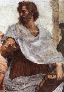 Image of Aristotle, Greek Philosopher from The School of Athens painting by Raphael